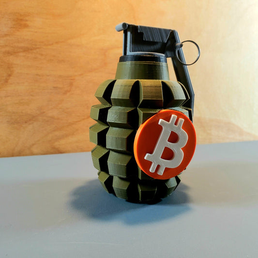 Bitcoin Grenade!!! | Make a Bold Statement with this Realistic Bitcoin Grenade!