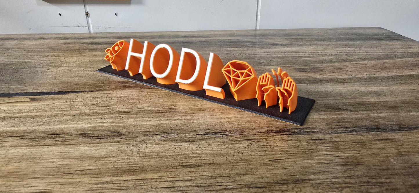 Bitcoin HODL Sign | Desktop | Hold On for Dear Life!