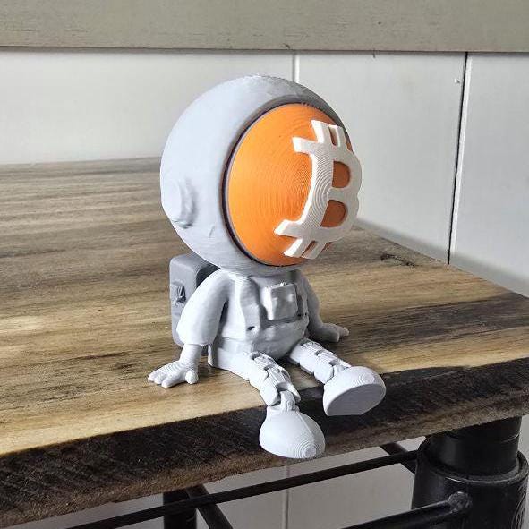 Bitcoin Astronaut | Flexible Legs | Cute!